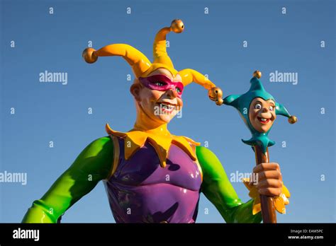 Colourful Jester Which Dates To Medieval Times Stock Photo Alamy