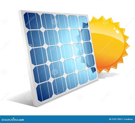 Solar Panel With Sun Stock Vector Illustration Of Environmental