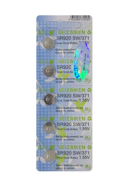 SR920SWC5 Seizaiken 1 55V 46mAh Silver Oxide Button Cell Battery