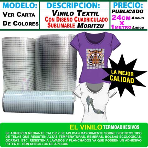 Vinilo Textil Termoadhesivo Cuadriculado Sublimable Moritzu