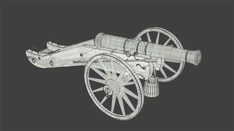 historical cannon 18th century obj