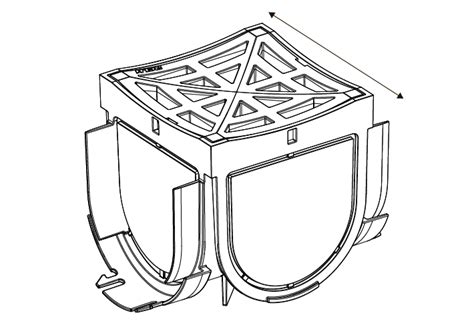 Storm Drain™ 4 Way Connector Complete With Galvanised Steel Grate Reln