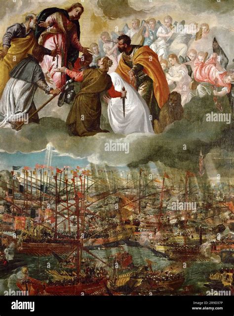 Veronese Allegory Of The Battle Of Lepanto 7th October 1571 Oil On