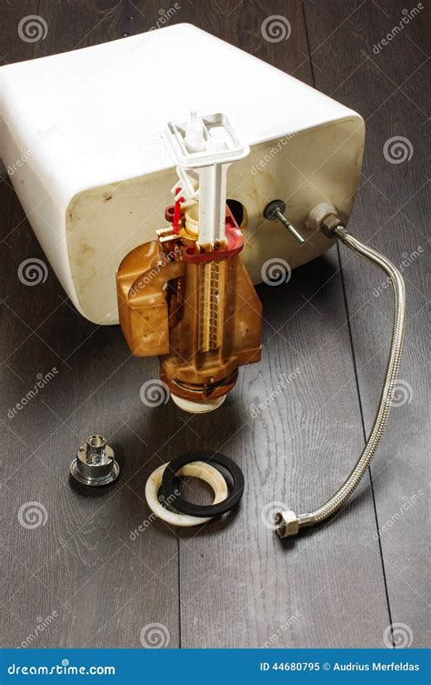 Fixing Toilet Flushing Mechanism Stock Image - Image of element ...