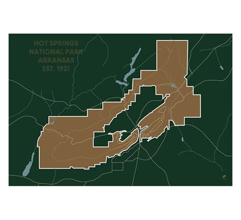 Hot Springs National Park Map | National parks map, Hot springs ...