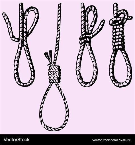 Noose Rope Royalty Free Vector Image Vectorstock