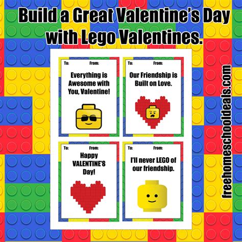 Free Printable Lego Valentines Instant Download Free Homeschool