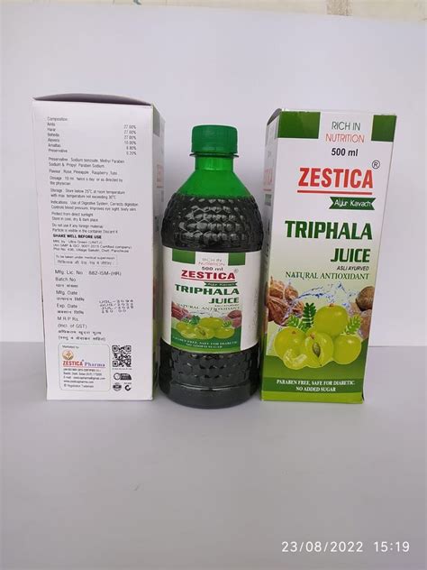 Ayurvedic Triphala Juice Zestica Triphala Juice 500 Ml Packaging Type