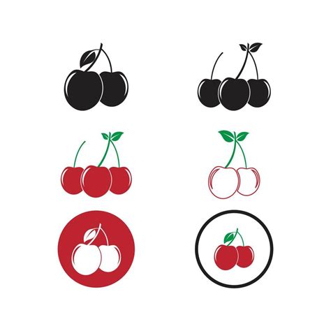 Cherry logo template design illustration 4257551 Vector Art at Vecteezy