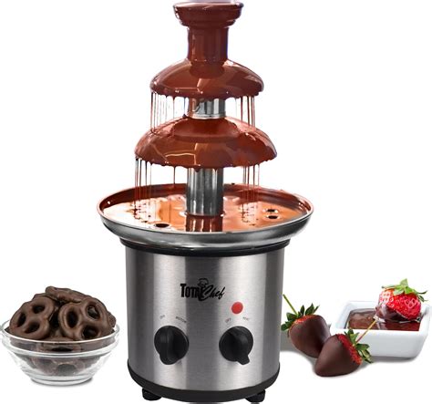 Total Chef 3 Tier Electric Chocolate Fountain Machine Fondue Large Set