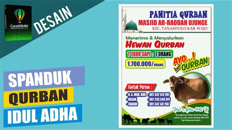 Desain Spanduk Banner Qurban Idul Adha 1442 H Youtube