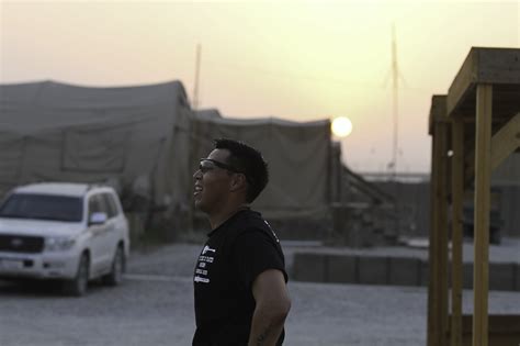 Us Army Staff Sgt Jose Gutierrez Takes Several Deep Breaths After