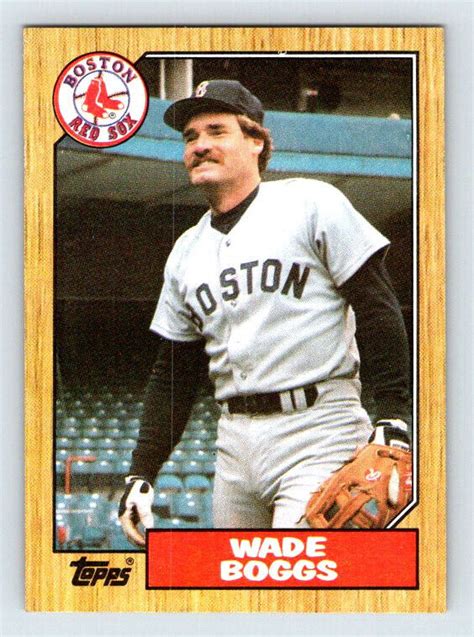 WADE BOGGS Boston Red Sox 1987 Topps Baseball Card B221 EBay