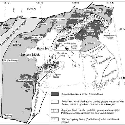 Tectonic Map Of China Showing The Major Cratonic Blocks Separated And