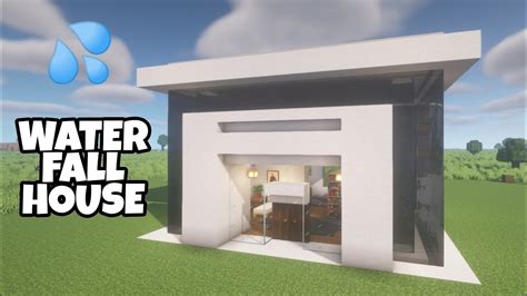 Minecraft Tutorial Modern Waterfall House Youtube