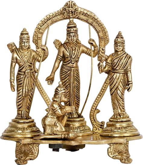 Kartique Brass Ram Darbar Murti For Home D Cor Bhagwan Ram Darbar With