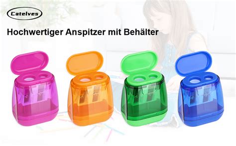 Catelves St Ck Farben Anspitzer Mit Beh Lter Anspitzer Kinder