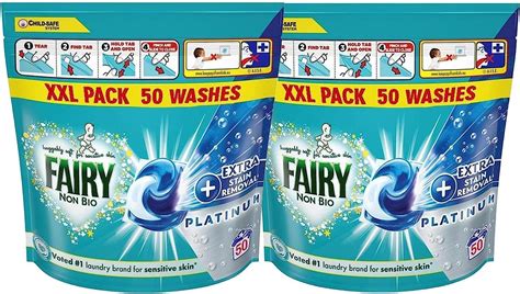 Fairy Platinum Non Bio Pods Clothes Detergent Cleaning Power Washing