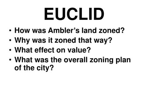 PPT - EUCLIDEAN (USE) ZONING PowerPoint Presentation - ID:7071006