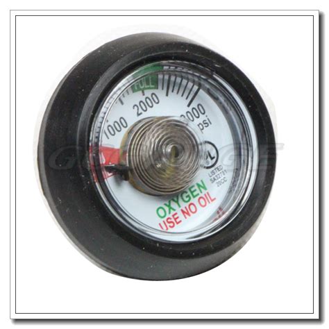 Mini Medical High Pressure Oxygen Gauge 3000psi With Ul Certificate