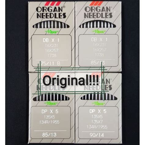 Original Japan Organ Needle Jarum Dbx Dpx Dan Dc Mesin Jahit Industri