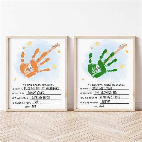 Fathers Day Handprint Crafts | Father's Day Handprint Craft Printable ...