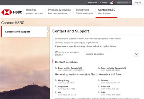 My Account And Statements Help Support HSBC Canada