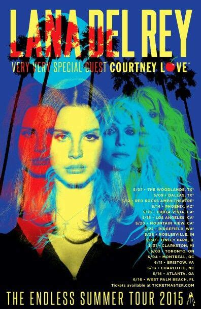 NEW OFFICIAL POSTER Lana Del Rey With Special Guest Courtney Love LDR