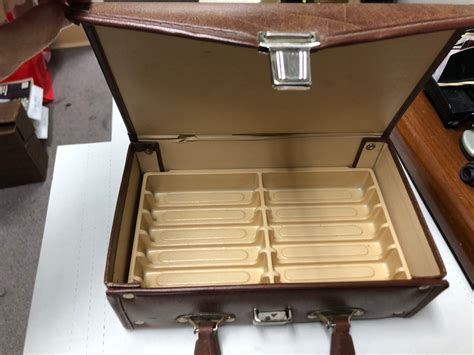 Vintage Music Cassette Tape Holder Case 12 Slots Light Brown Etsy