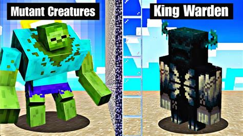 Epic Minecraft Battle King Warden Vs All New Mutant Creatures Bosses