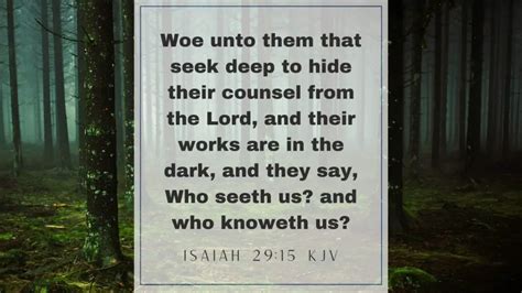 Isaiah 29 15 KJV Bible Verse Of The Day