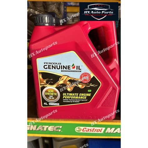 Perodua Semi Synthetic Sae W Engine Oil L Shopee Malaysia