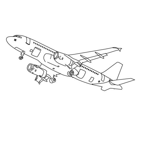 Line Art Airplane vector illustraion 23675412 Vector Art at Vecteezy