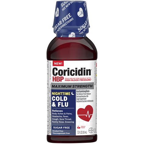 Coricidin Hpb Maximum Strength Cold And Flu Night Liquid Shop Cough Cold And Flu At H E B