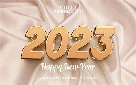 Premium Psd Happy New Year D Editable Text Effect Premium Text