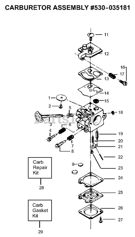 Carburetor Poulan Pro Fuel Line Diagram