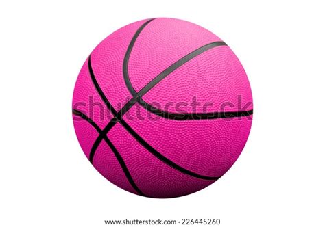 Pink Basketball Isolated Over White Background Stock Photo Edit Now