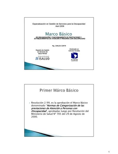 Marco B Sico De Organizaci N Y Funcionamiento De Prestaciones Y