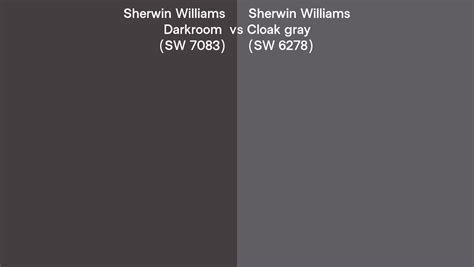 Sherwin Williams Darkroom Vs Cloak Gray Side By Side Comparison