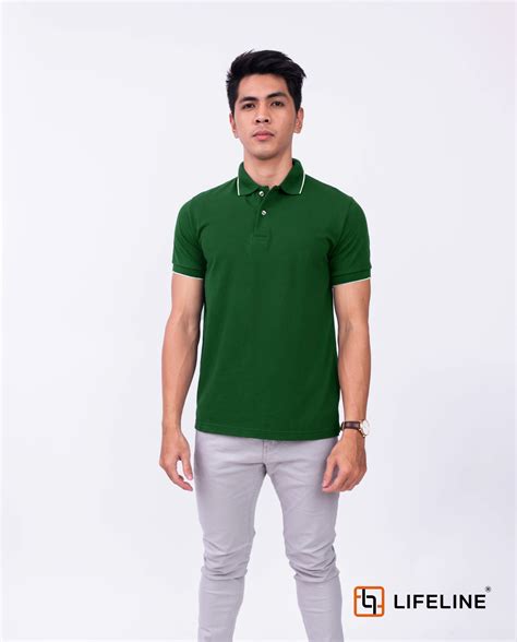 Lifeline Line Polo Shirt (Kaffir Green) For Sale - Lifeline Shirts