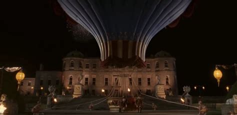 Count Of Monte Christo Balloon At Mansion Scene With Fireworks Count