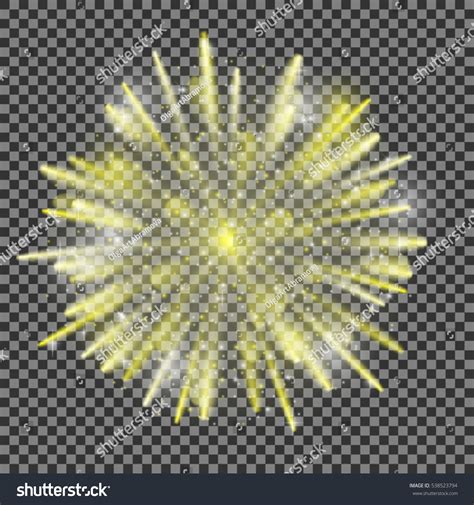 Isolated Vector Fireworks On Transparent Background Stock Vector ...