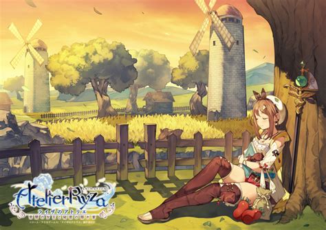 Safebooru 1girl Against Tree Atelier Series Atelier Ryza Atelier Ryza 1 Blush Brown Hair