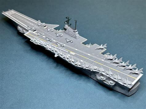 1/1250 Aircraft carrier USS FORRESTAL, Paper Model - EcardModels