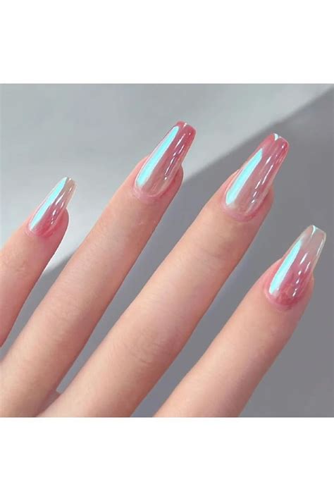 6 In 1 Solid Aurora Chrome Nail PowderMirror Effect Iridescent Mermaid