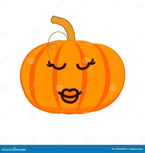 Cute Smiling Pumpkin, for Your Design. Vector Stock Illustration ...