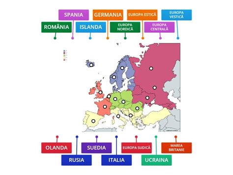 Regiunile Geografice Ale Europei Labelled Diagram