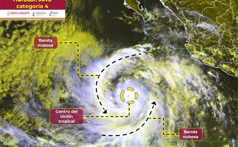 Huracán Jova sube a categoría 4 en escala Saffir Simpson