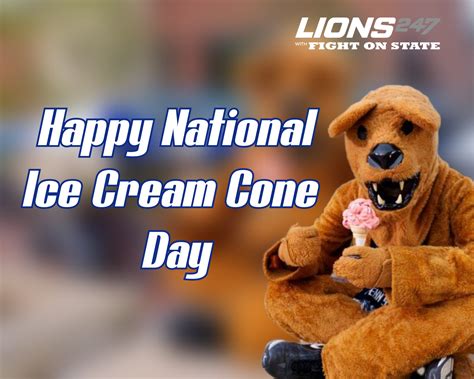 FightOnState.com - Happy National Ice Cream Cone Day to fans of the