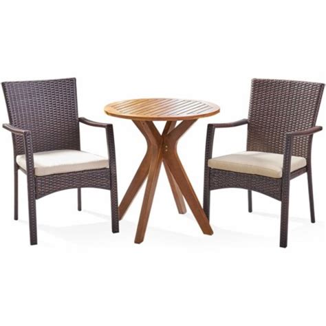 Noble House Kent 3 Piece Wooden Patio Bistro Set in Teak, 1 - Fry’s ...